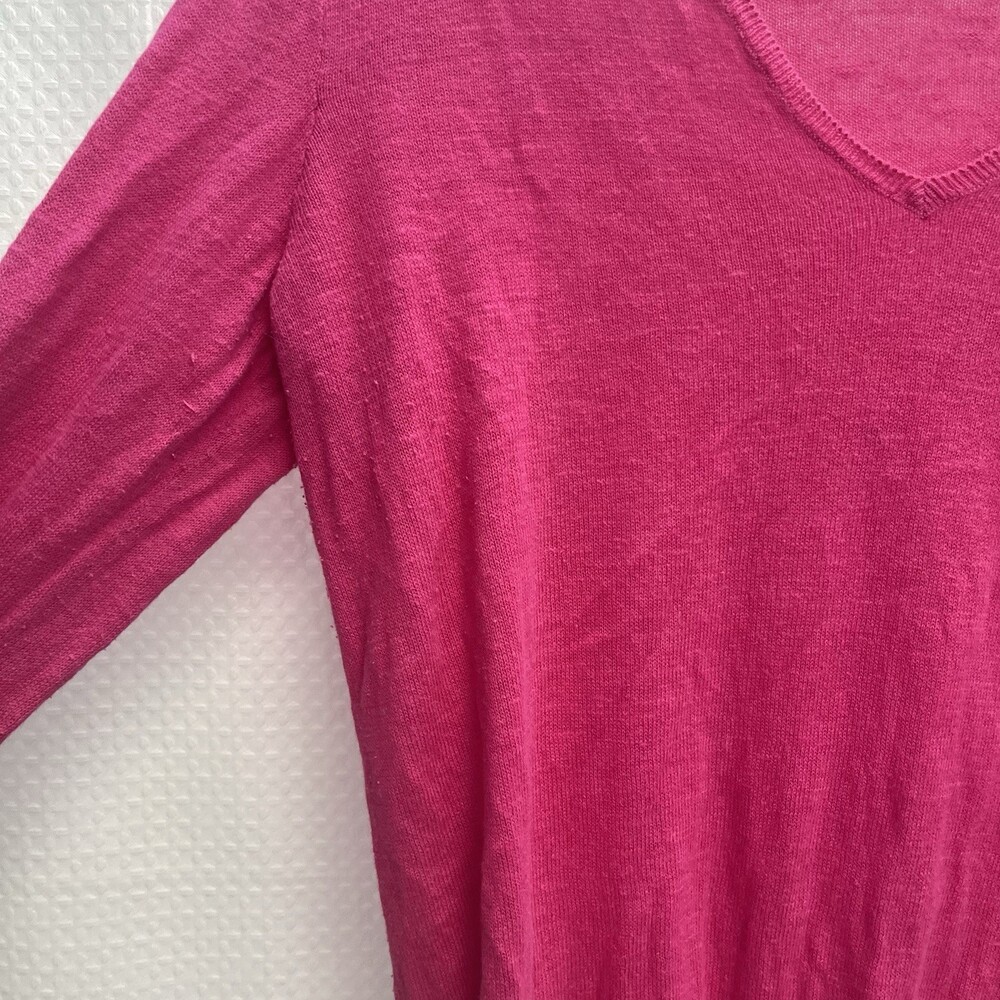 Ralph Lauren Sport Pink Linen Blend V Neck Sweater Golf Tennis Medium Pony - Picture 5 of 9